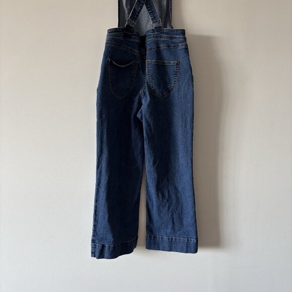 ModCloth Wide Leg Cropped Overalls Jumpsuit “70’s Style” Retro Boho Womens Small - Picture 11 of 16